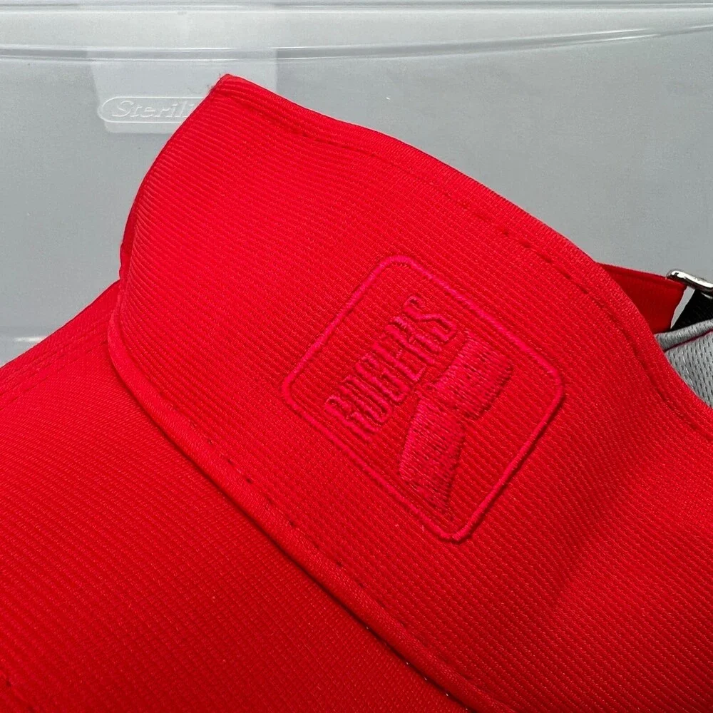 Antigua Rogers Visor Mens Adjustable Red‎ Strap Cap Farm Equipment Seed Tractor